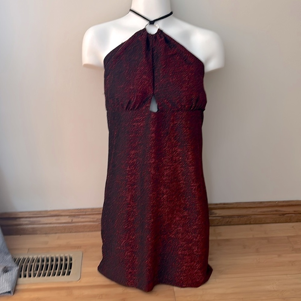 Wet seal red and black sparkle cocktail dress​​​​​​​​​